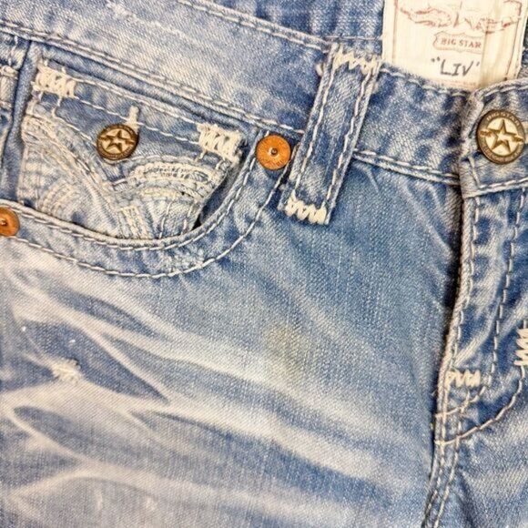 Big Star Liv Jeans Light Wash Denim Y2K Bootcut 29 - Picture 3 of 8